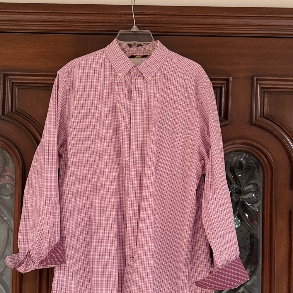 Button Down Long Sleeve Dress Shirt, Reversible Cuffs, Drip Dry